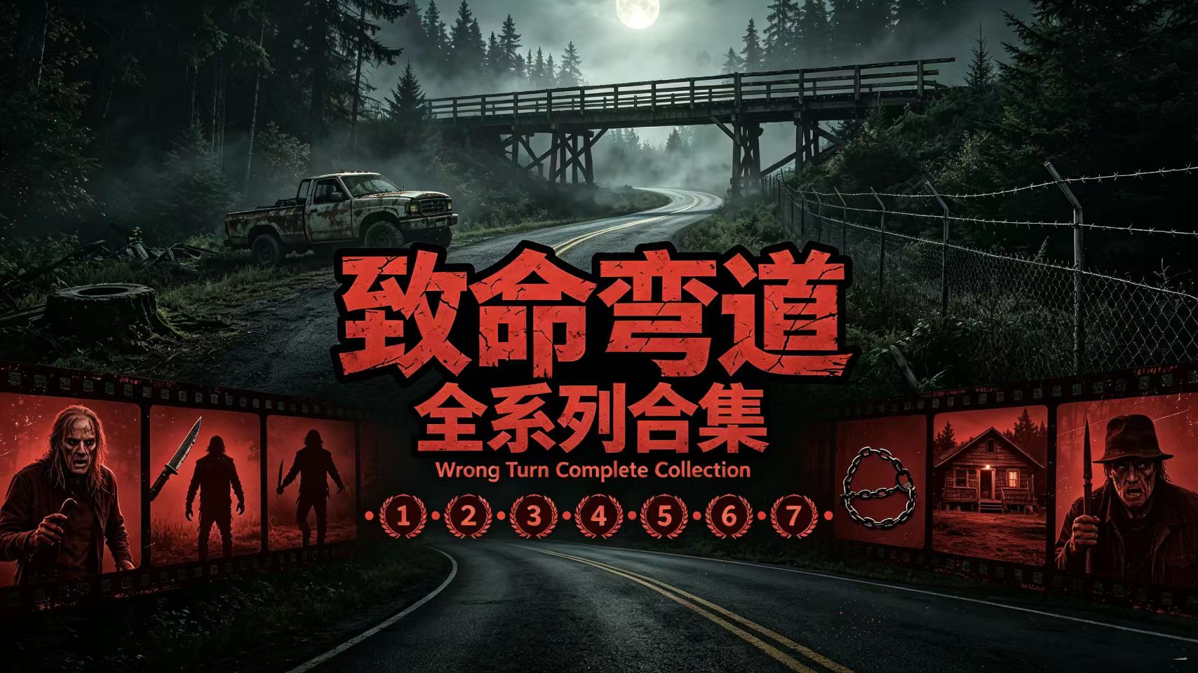 致命弯道全系列合集｜深山食人畸形人血腥恐怖片完整片单